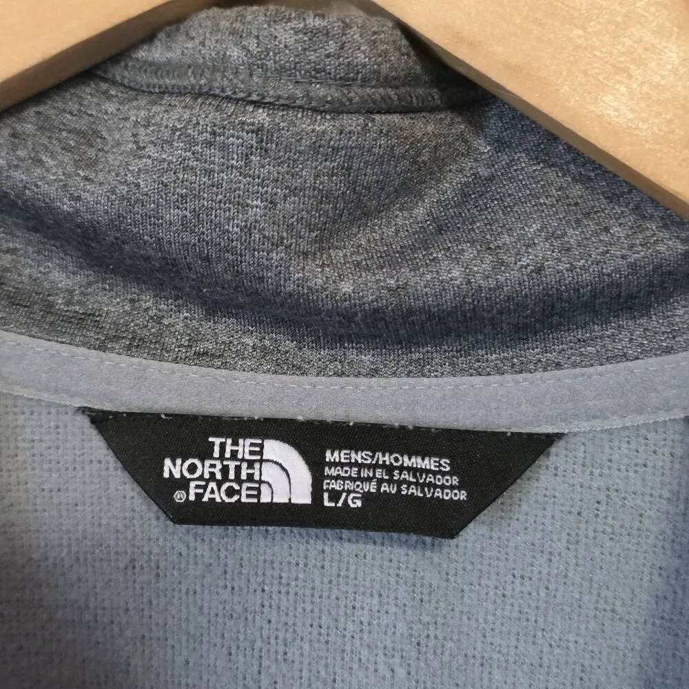 The North Face Mens Large Canyonlands 1/2 Zip Fleece Pullover Heather Grey